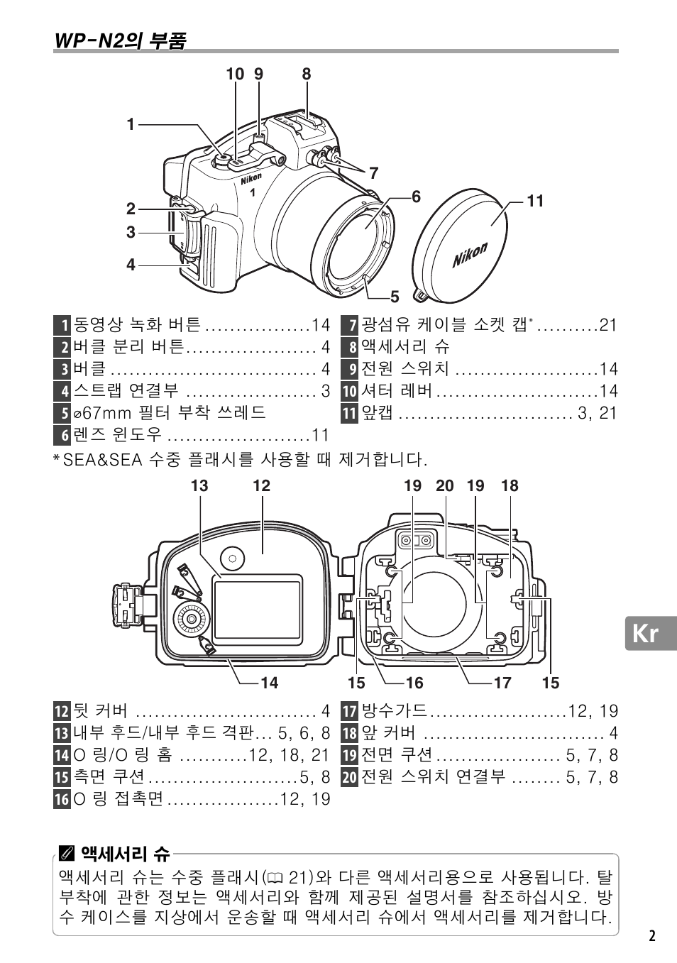 Wp-n2의 부품 | Nikon WP-N2 User Manual | Page 239 / 260