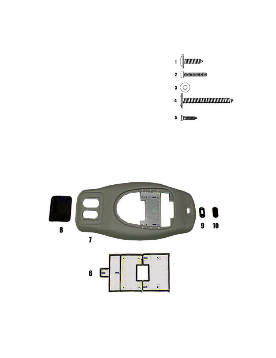 Materials provided for installation | Audiovox 50-0311x-015 Series User Manual | Page 2 / 5