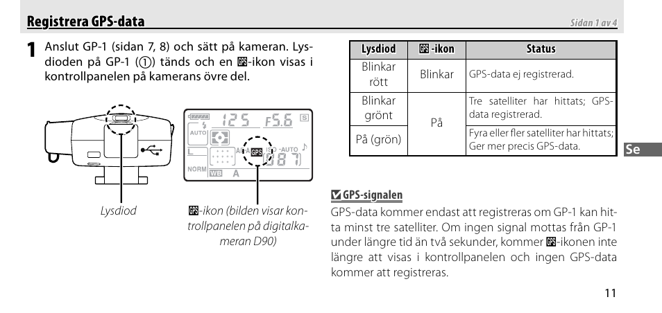 Registrera gps-data, Registrera gps-data registrera gps-data | Nikon GP-1-DSLR User Manual | Page 103 / 418