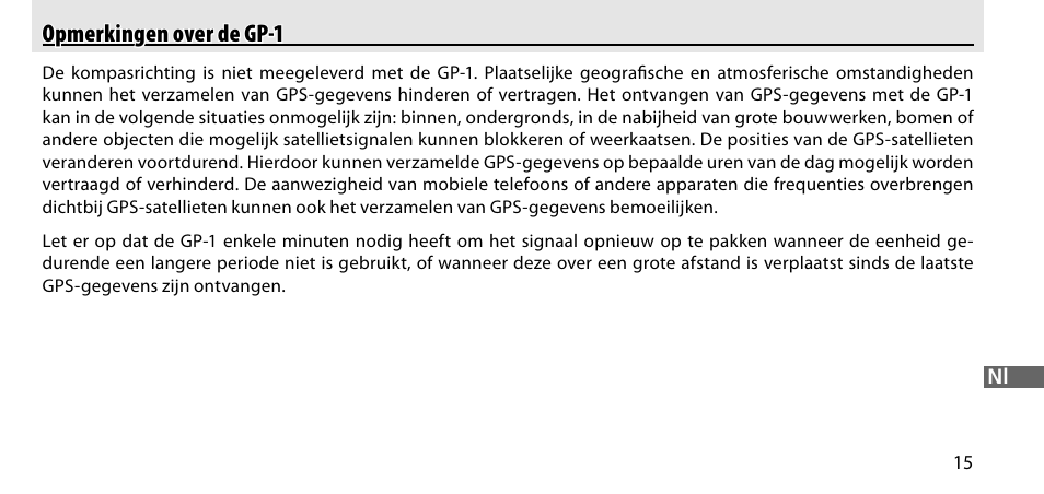 Opmerkingen over de gp-1 | Nikon GP-1-DSLR User Manual | Page 179 / 418