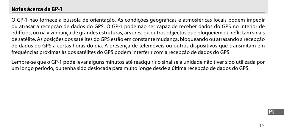Notas àcerca do gp-1 | Nikon GP-1-DSLR User Manual | Page 197 / 418