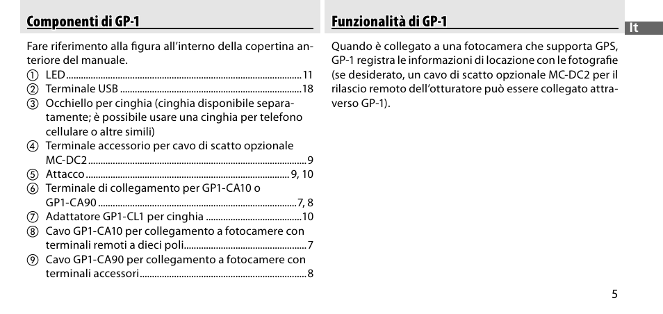 Componenti di gp-1, Funzionalità di gp-1 | Nikon GP-1-DSLR User Manual | Page 205 / 418