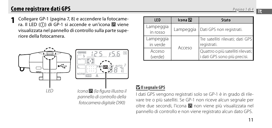 Come registrare dati gps, Come registrare dati gps come registrare dati gps | Nikon GP-1-DSLR User Manual | Page 211 / 418