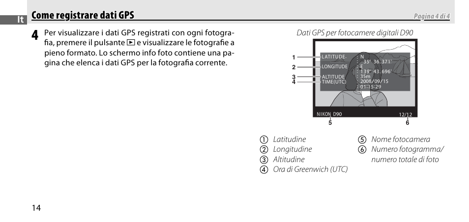 Come registrare dati gps come registrare dati gps | Nikon GP-1-DSLR User Manual | Page 214 / 418
