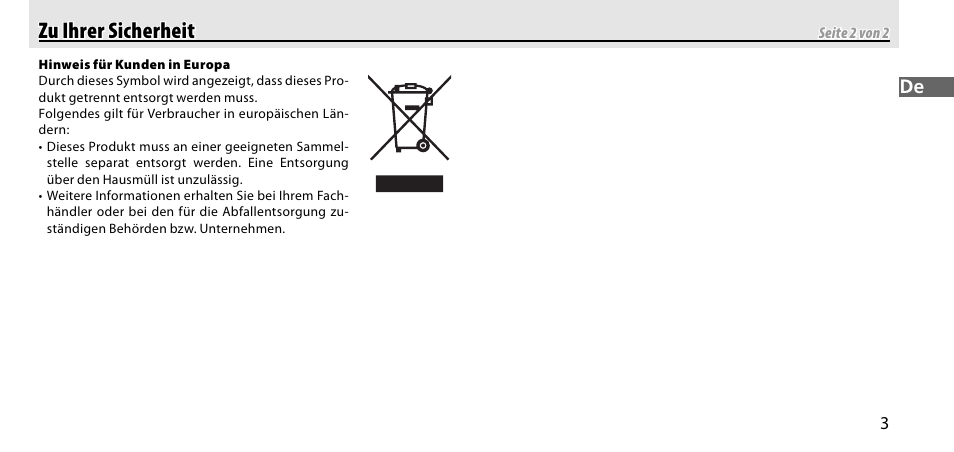 Zu ihrer sicherheit zu ihrer sicherheit | Nikon GP-1-DSLR User Manual | Page 23 / 418