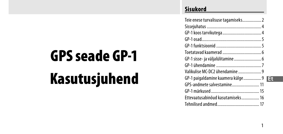 Gps seade gp-1 kasutusjuhend | Nikon GP-1-DSLR User Manual | Page 327 / 418