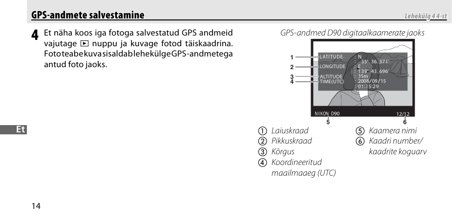 Gps-andmete salvestamine gps-andmete salvestamine | Nikon GP-1-DSLR User Manual | Page 340 / 418