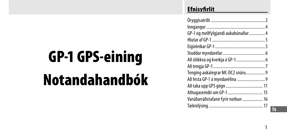 Gp-1 gps-eining notandahandbók | Nikon GP-1-DSLR User Manual | Page 381 / 418