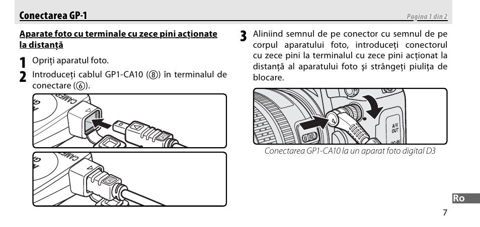 Conectarea gp-1 | Nikon GP-1-DSLR User Manual | Page 405 / 418