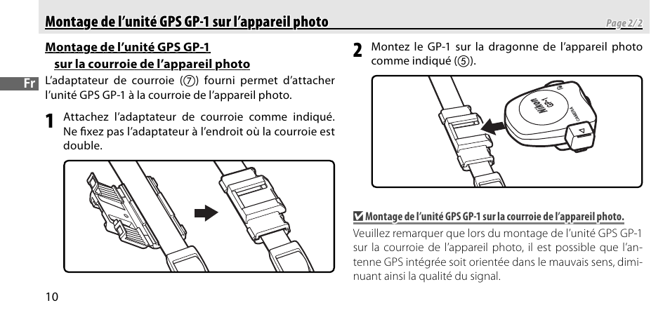 Montage de l’unité gps gp-1 sur l’appareil photo | Nikon GP-1-DSLR User Manual | Page 48 / 418