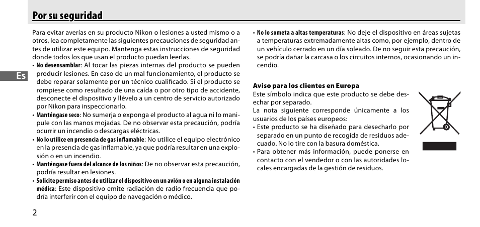Por su seguridad | Nikon GP-1-DSLR User Manual | Page 58 / 418