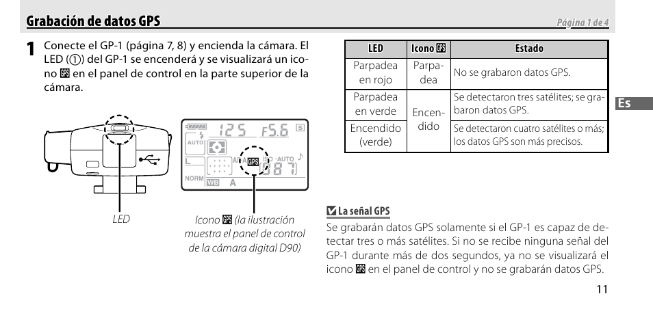 Grabación de datos gps, Grabación de datos gps grabación de datos gps | Nikon GP-1-DSLR User Manual | Page 67 / 418