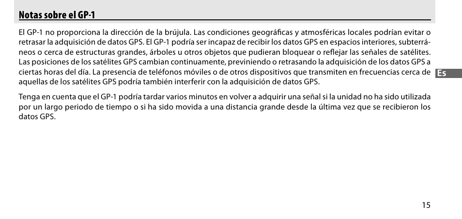 Notas sobre el gp-1 | Nikon GP-1-DSLR User Manual | Page 71 / 418