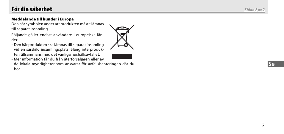 För din säkerhet för din säkerhet | Nikon GP-1-DSLR User Manual | Page 95 / 418