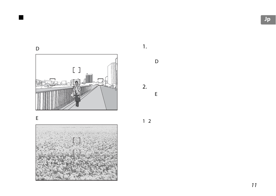 広角・超広角レンズのオートフォーカス撮影について, フォーカスフレームに対して主要な被写体が 小さい場合, 絵柄がこまかな場合 | このような時には | Nikon 18-200mm-f-35-56G-ED-AF-S-VR-II-DX User Manual | Page 11 / 148