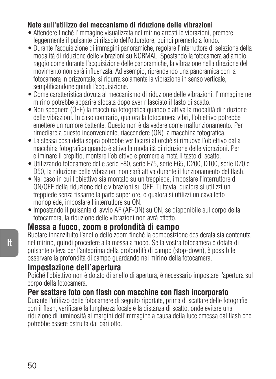 Nikon 70-200mm-f-28G-ED-IF-AF-S-VR-Zoom-Nikko User Manual | Page 50 / 72