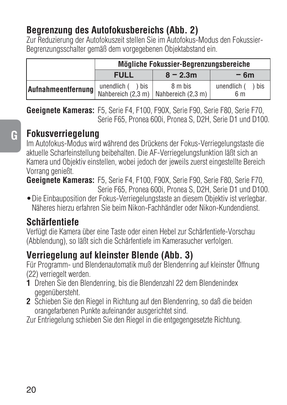 Nikon 300mm-f-28D-IF-ED-AF-S-II-Nikkor User Manual | Page 20 / 56