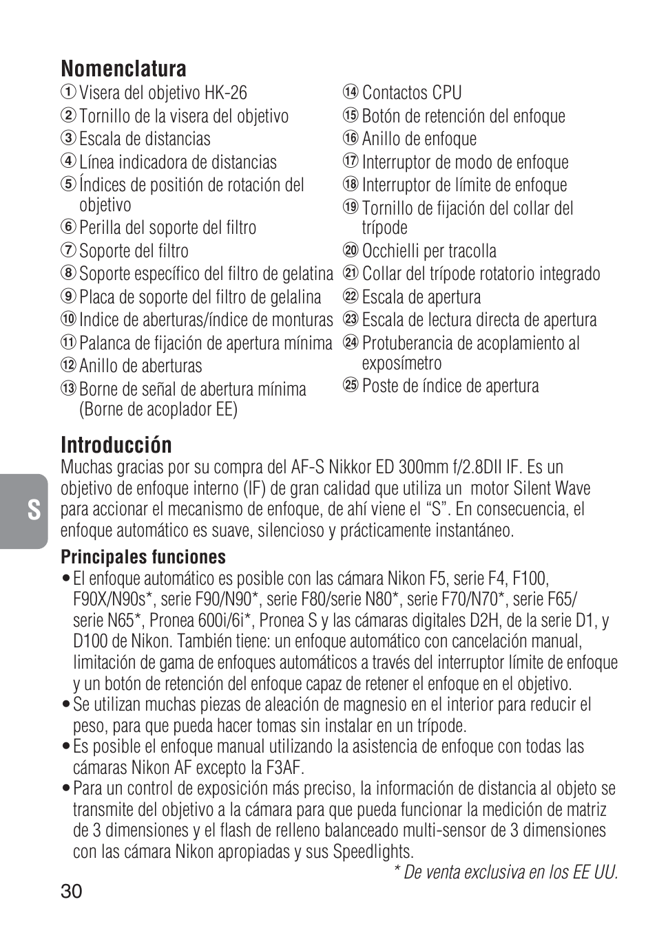 Nikon 300mm-f-28D-IF-ED-AF-S-II-Nikkor User Manual | Page 30 / 56