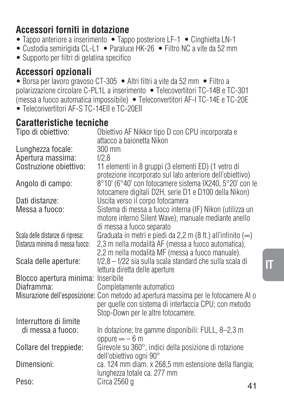 Nikon 300mm-f-28D-IF-ED-AF-S-II-Nikkor User Manual | Page 41 / 56