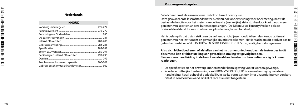 Nederlands | Nikon Forestry User Manual | Page 138 / 229
