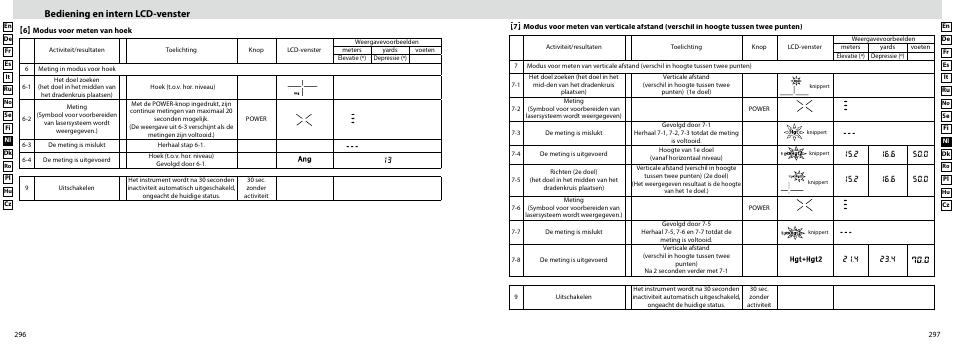 Bediening en intern lcd-venster | Nikon Forestry User Manual | Page 149 / 229