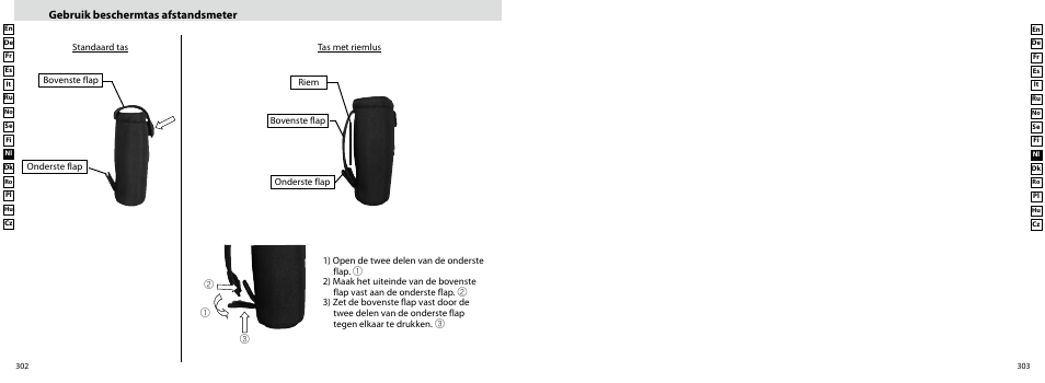 Gebruik beschermtas afstandsmeter | Nikon Forestry User Manual | Page 152 / 229