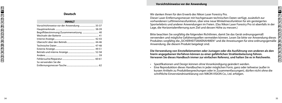 Deutsch | Nikon Forestry User Manual | Page 18 / 229