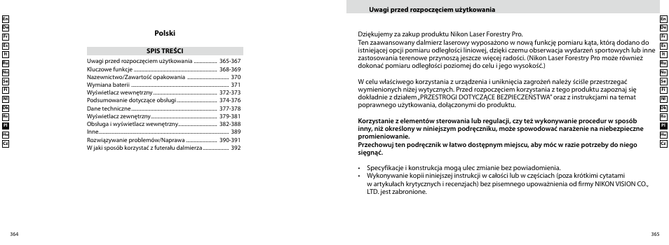 Polski | Nikon Forestry User Manual | Page 183 / 229