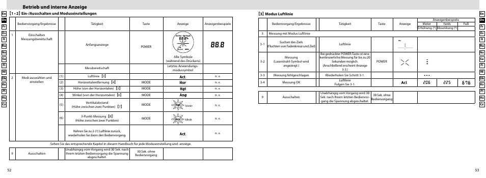 Betrieb und interne anzeige | Nikon Forestry User Manual | Page 27 / 229