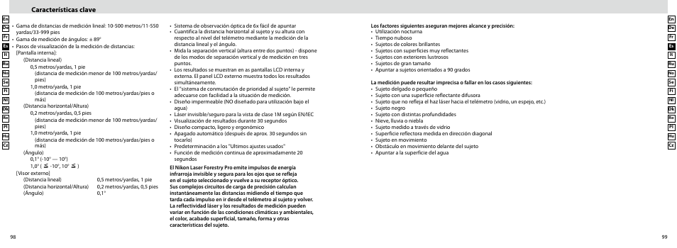 Características clave | Nikon Forestry User Manual | Page 50 / 229
