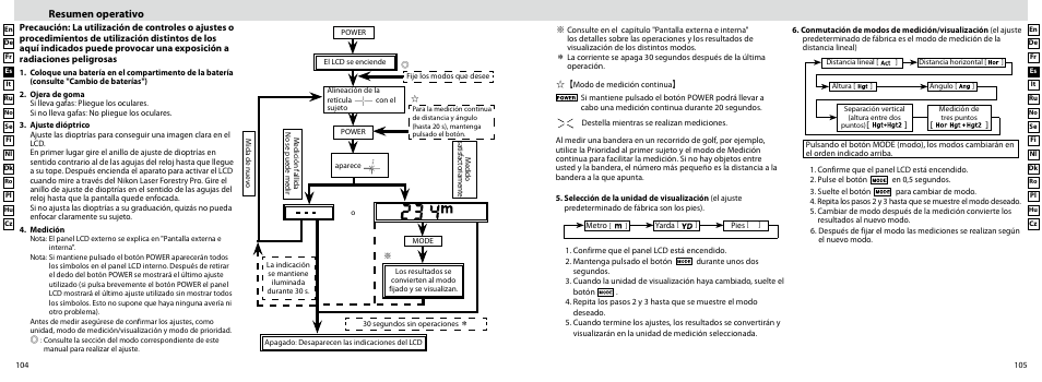 Resumen operativo | Nikon Forestry User Manual | Page 53 / 229