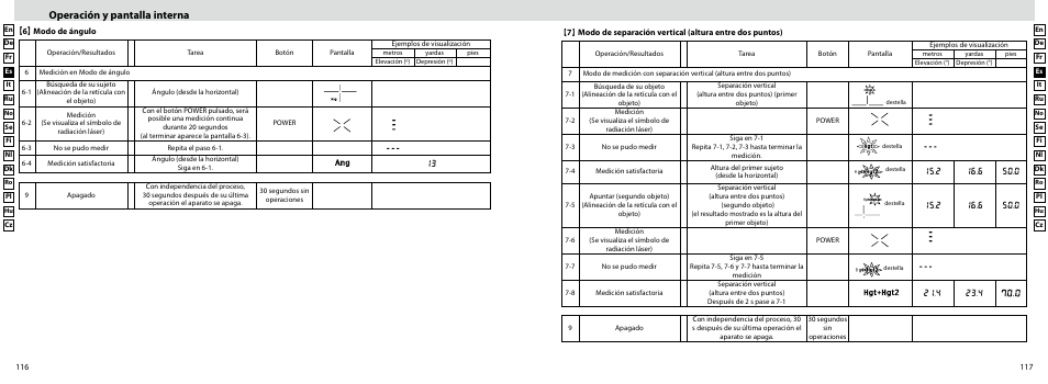 Operación y pantalla interna | Nikon Forestry User Manual | Page 59 / 229