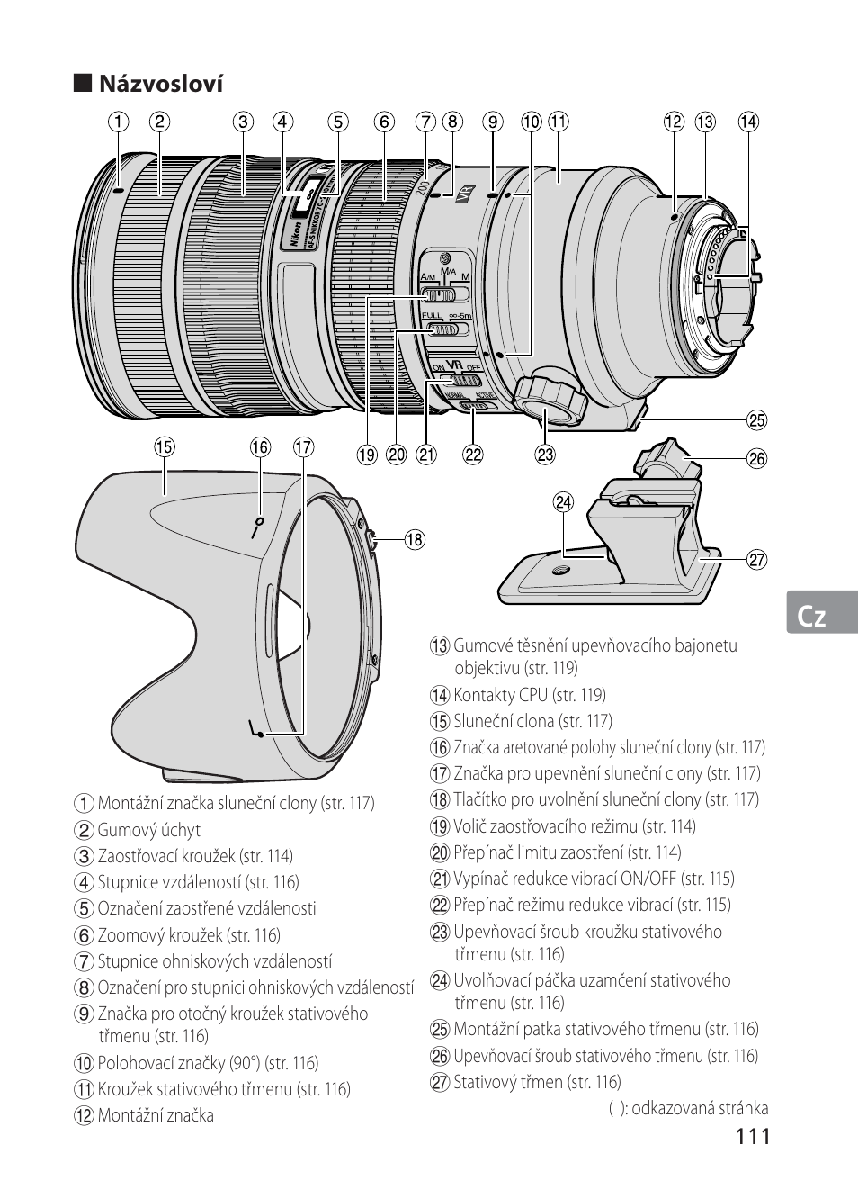 Jp en de fr es se ru nl it cz ch kr | Nikon 70-200mm-f-28G-ED-AF-S-VR-II-Zoom-Nikko User Manual | Page 111 / 180