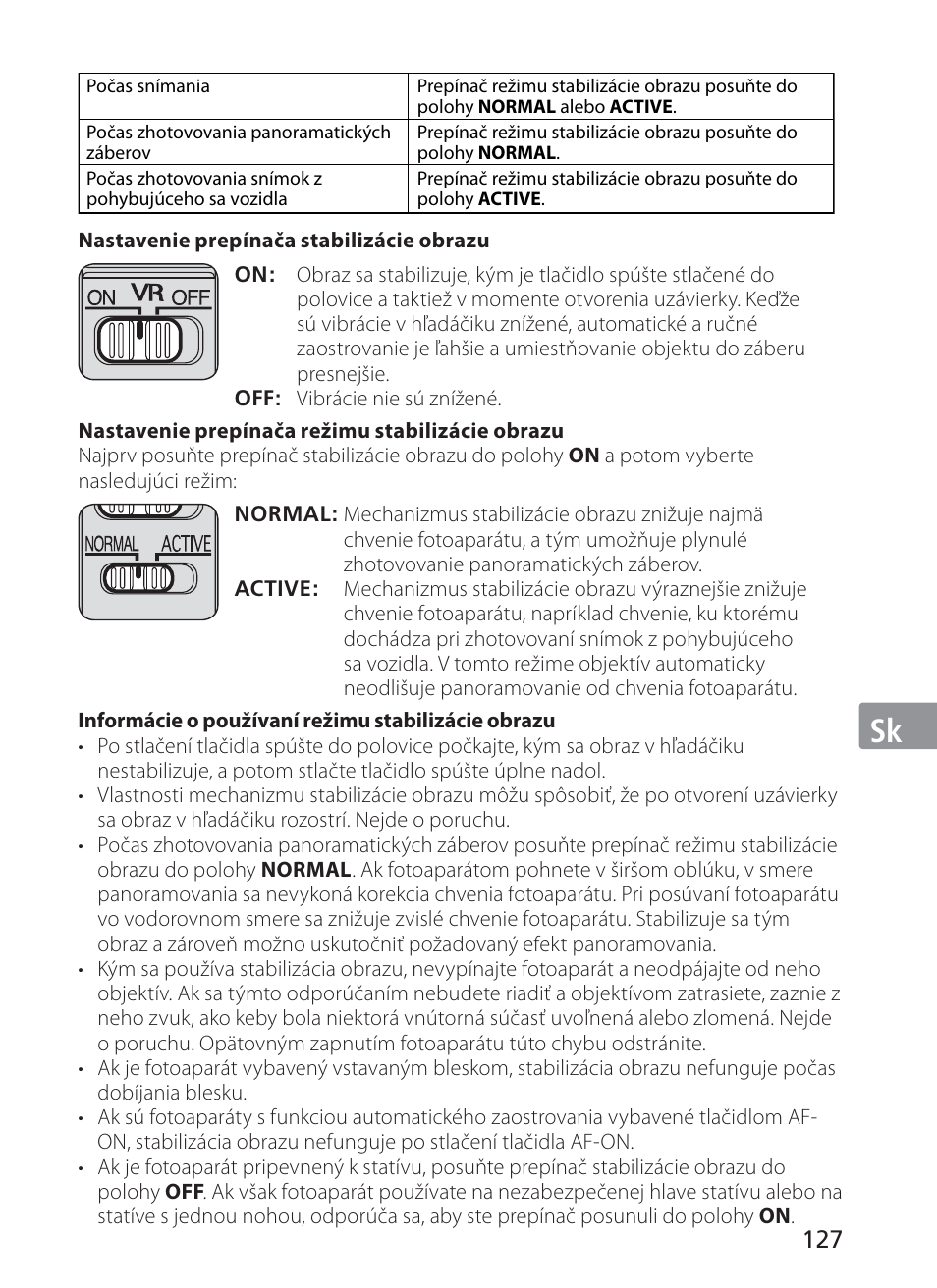 Jp en de fr es se ru nl it sk sk kr | Nikon 70-200mm-f-28G-ED-AF-S-VR-II-Zoom-Nikko User Manual | Page 127 / 180