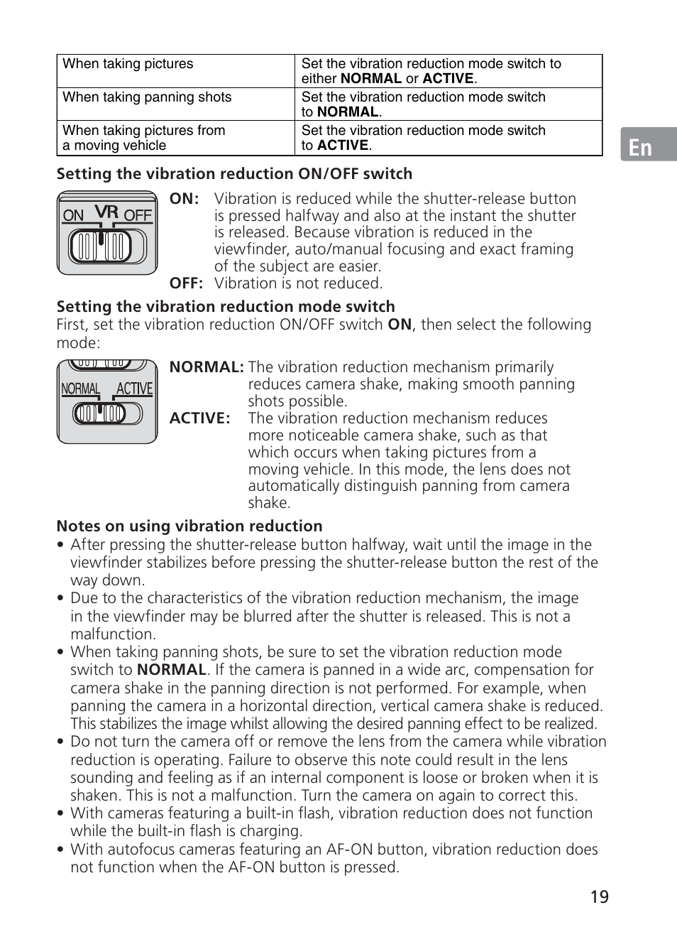 Jp en de fr es se ru nl it ck ch kr | Nikon 70-200mm-f-28G-ED-AF-S-VR-II-Zoom-Nikko User Manual | Page 19 / 180