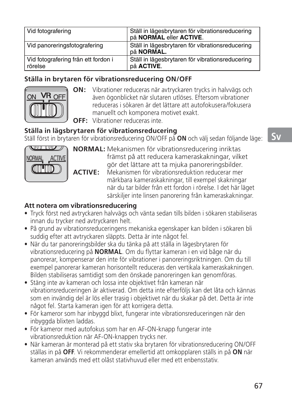 Jp en de fr es sv ru nl it ck ch kr | Nikon 70-200mm-f-28G-ED-AF-S-VR-II-Zoom-Nikko User Manual | Page 67 / 180