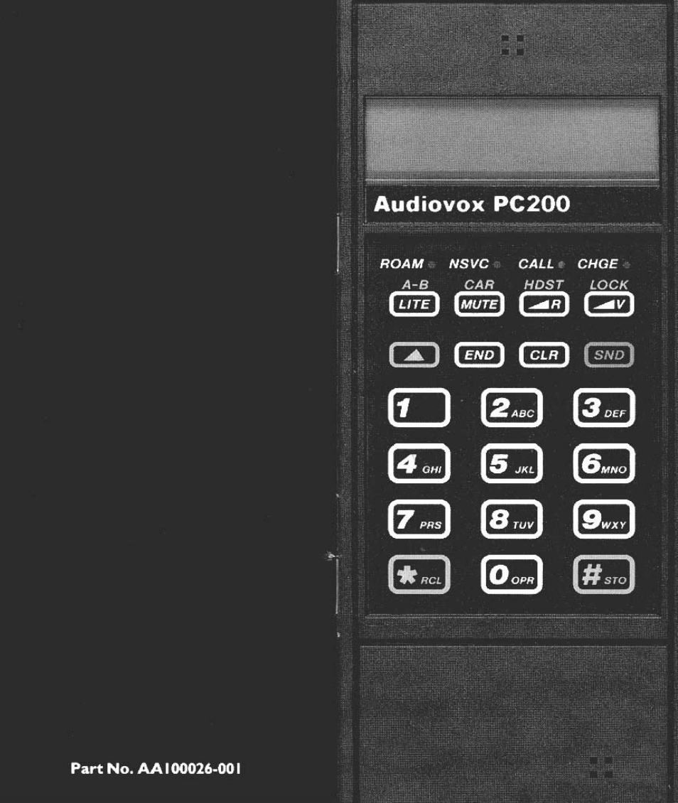 Audiovox PC200 User Manual | 12 pages