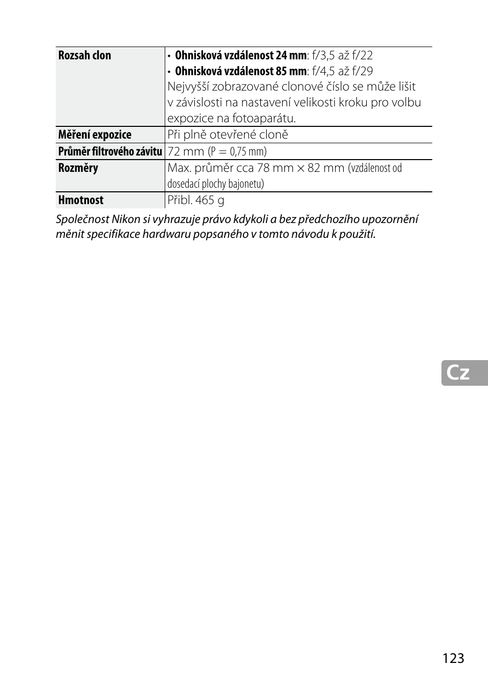 Nikon 24-85mm-f-35-45G-ED-VR-AF-S-Nikkor User Manual | Page 123 / 220