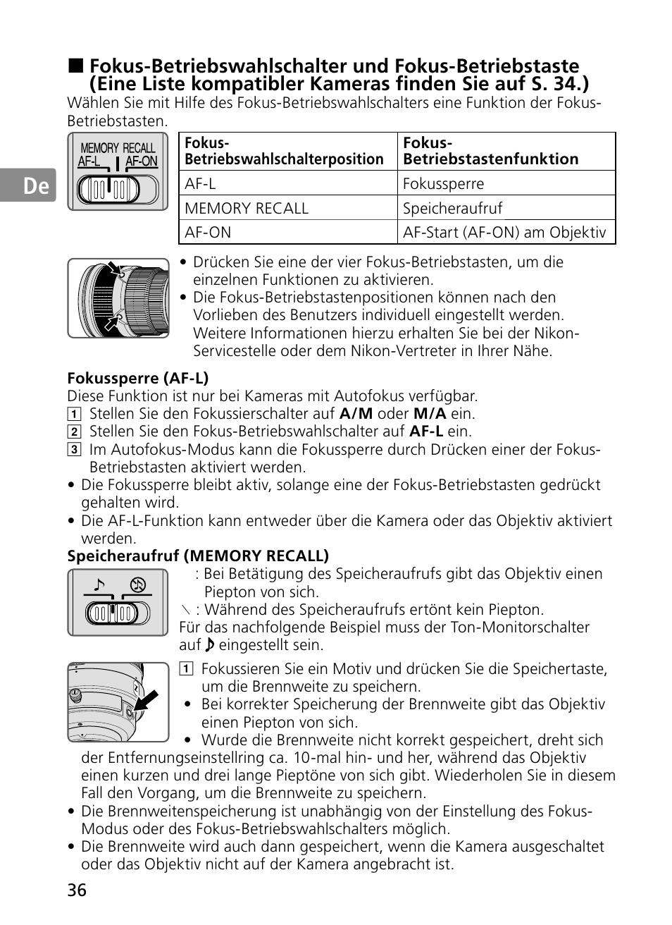 Jp en de fr es se ru nl it ck ch kr | Nikon 300mm-f-28G-ED-AF-S-VR-II-Nikkor User Manual | Page 36 / 204