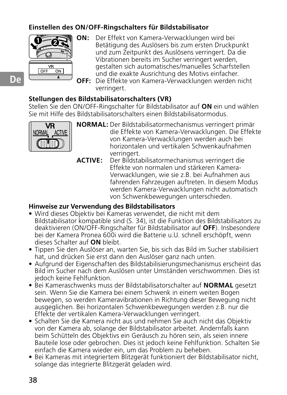 Jp en de fr es se ru nl it ck ch kr | Nikon 300mm-f-28G-ED-AF-S-VR-II-Nikkor User Manual | Page 38 / 204