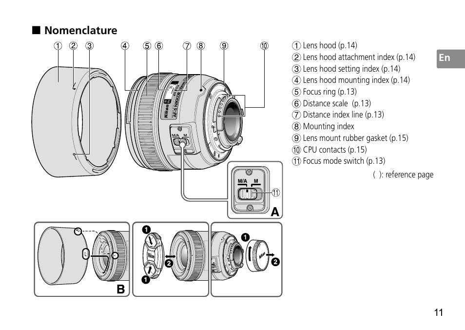 Nikon 50mm-f-14G-AF-S-Nikkor User Manual | Page 11 / 100