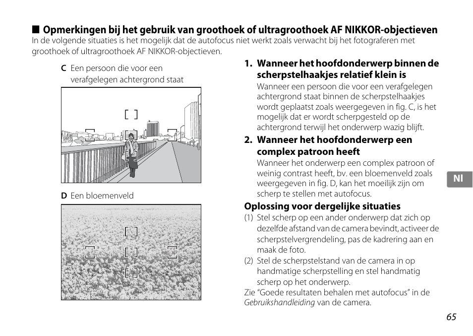 Oplossing voor dergelijke situaties | Nikon 10-24mm-f-35-45G-ED-AF-S-DX-Zoom-Nikko User Manual | Page 65 / 120