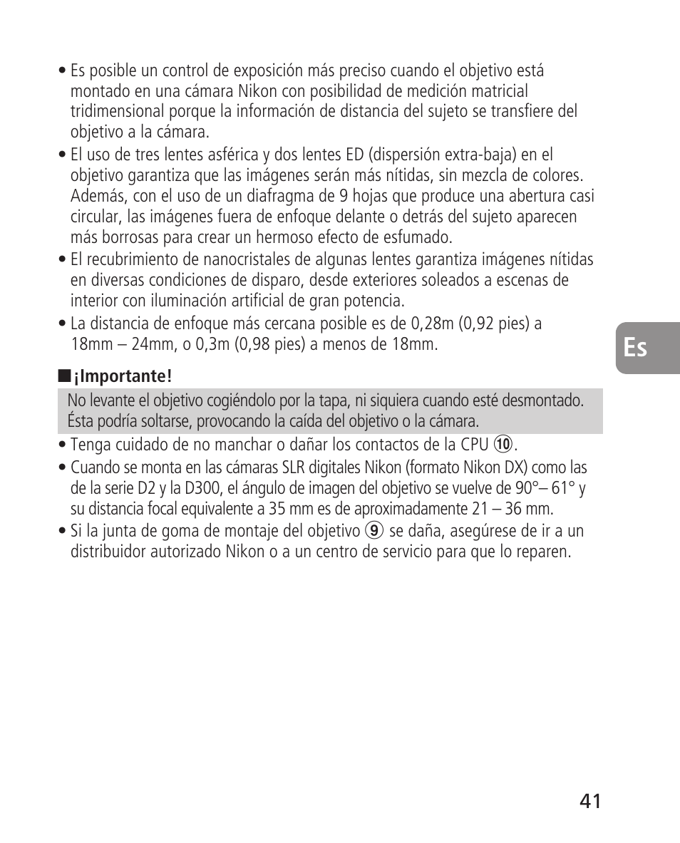 Nikon 14-24mm-f28G-ED-AF-S-Nikkor User Manual | Page 41 / 118