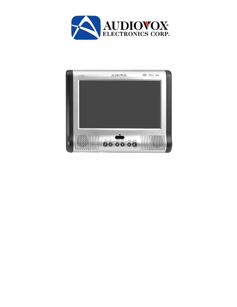 Audiovox D1750T User Manual | 32 pages