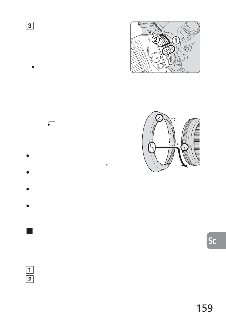 使用卡口式镜头遮光罩 hb-41, 决定曝光 | Nikon 24mm-f-35D-PC-E-Nikkor User Manual | Page 159 / 236
