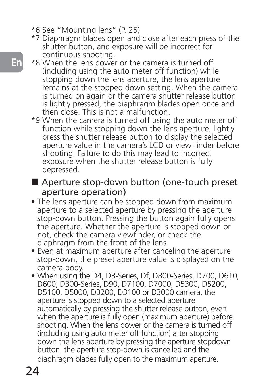 Nikon 24mm-f-35D-PC-E-Nikkor User Manual | Page 24 / 236