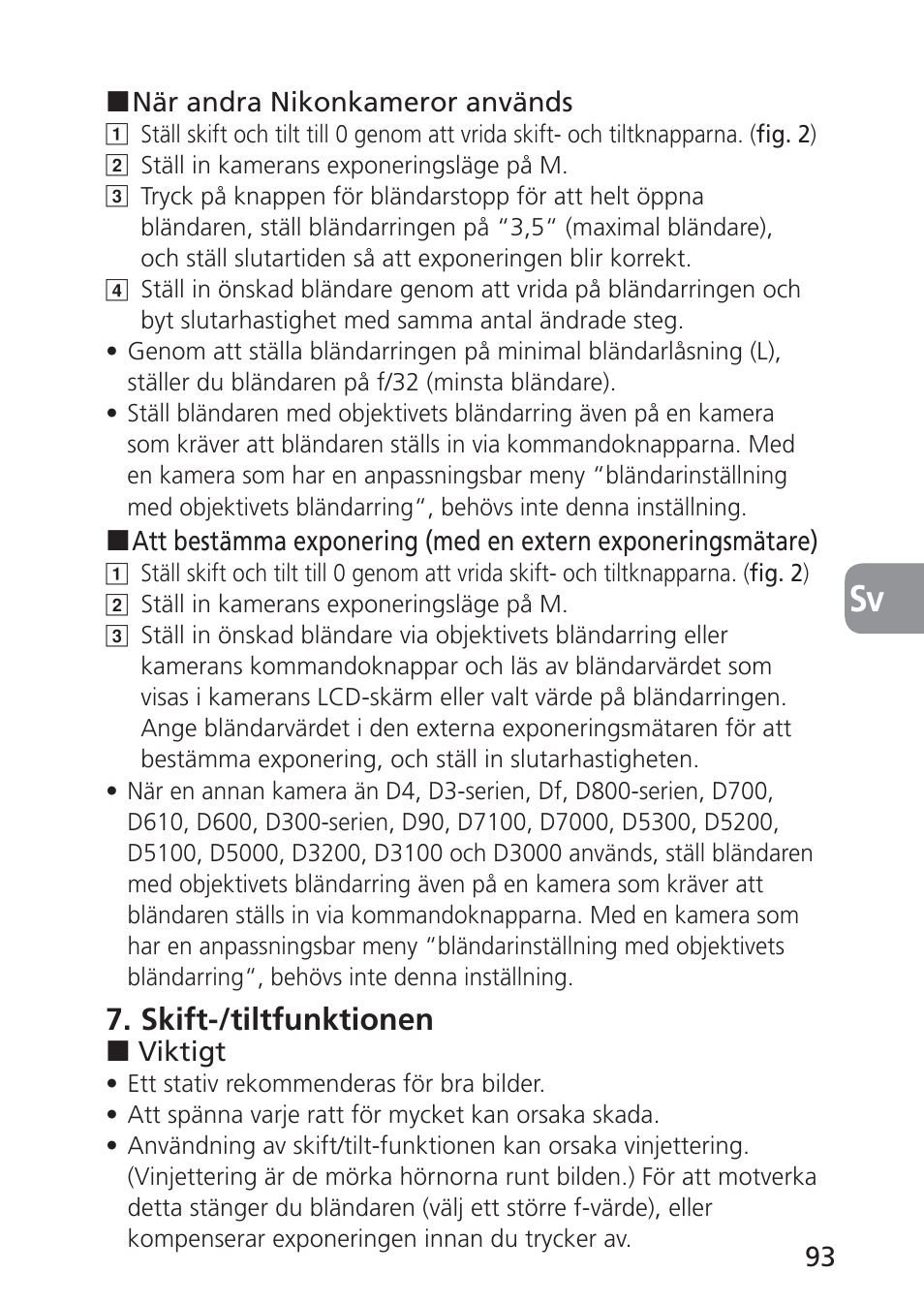 Skift-/tiltfunktionen | Nikon 24mm-f-35D-PC-E-Nikkor User Manual | Page 93 / 236