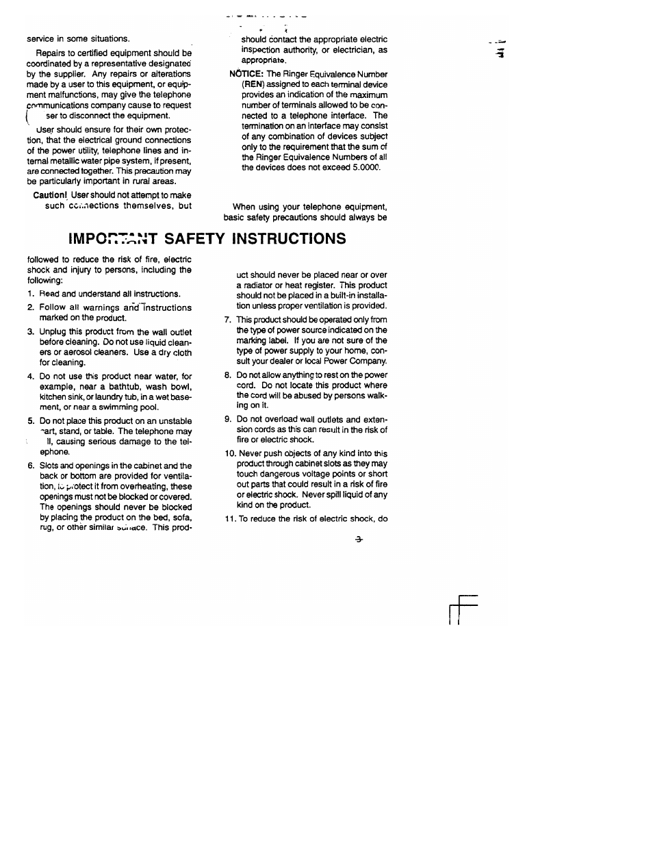 Important safety instructions | Audiovox DST 961 User Manual | Page 4 / 16