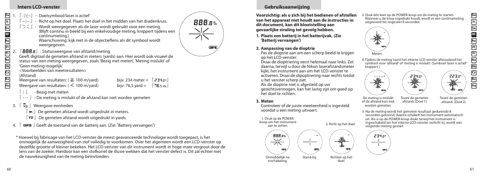 Intern lcd-venster gebruiksaanwijzing | Nikon PROSTAFF User Manual | Page 31 / 99