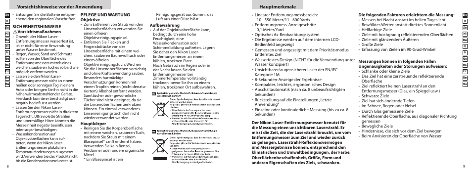 Nikon PROSTAFF User Manual | Page 5 / 99